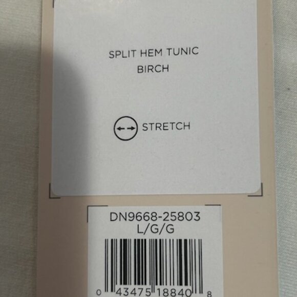 NWT Danskin Super Soft Stretch Beige Ivory Tunic Sweatshirt With Pockets - Picture 5 of 9